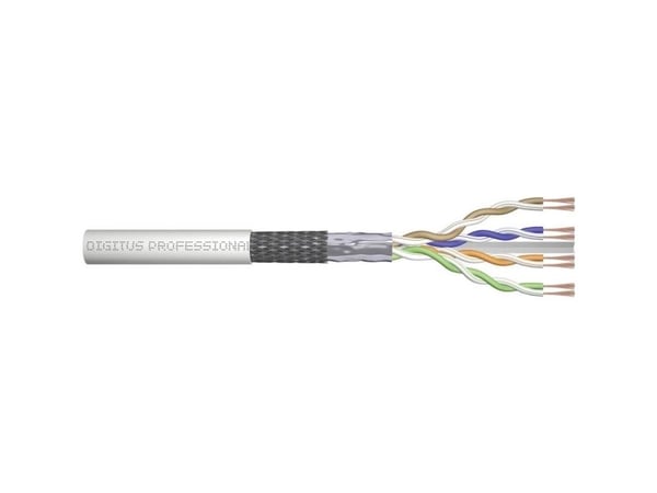 DIGITUS Professional - Bulkkabel - 100 m - SF/UTP - CAT 6 - halogenfri - grå