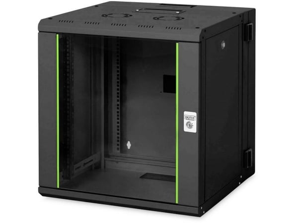DIGITUS Professional Unique DN-19 12-U-3-SW - Rack skap - veggmonterbar - svart, RAL 9005 - 12U - 19"