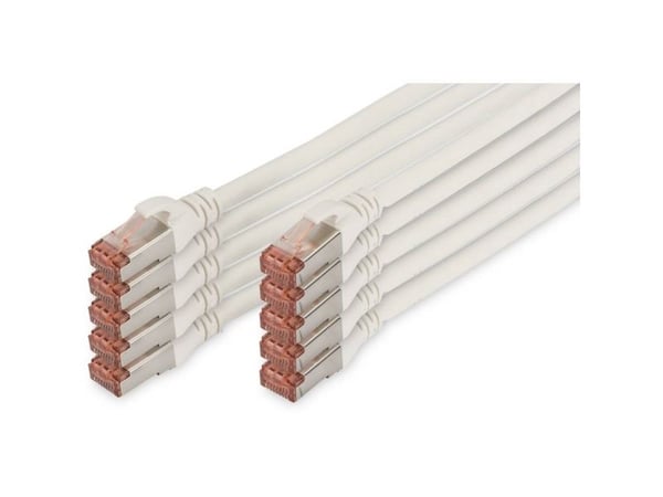 DIGITUS Professional - Patch-kabel - RJ-45 (hane) till RJ-45 (hane) - 1 m - SFTP, PiMF - CAT 6 - IEEE 802.3 - halogenfri, formpressad, hakfri, tvin...