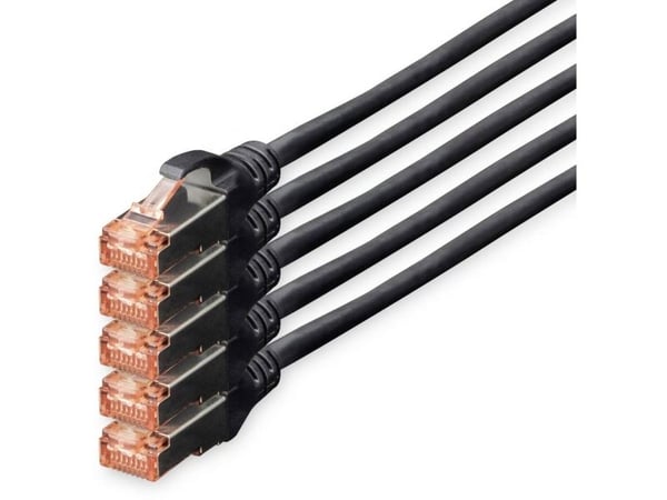 DIGITUS Professional - Koblingskabel - RJ-45 (hann) til RJ-45 (hann) - 10 m - SFTP, PiMF - CAT 6 - IEEE 802.3 - halogenfri, formstøpt, uten hindrin...