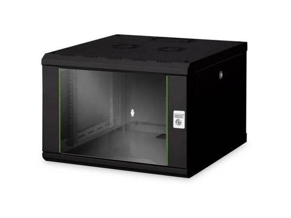 DIGITUS Professional Unique DN-19 07U-6/6-SW - Rack skap - veggmonterbar - svart, RAL 9005 - 7U - 19"