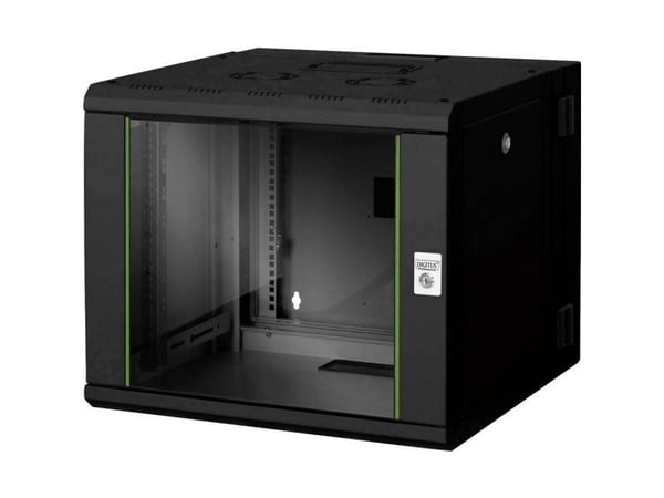 DIGITUS Professional Unique DN-19 09-U-3-SW - Rack skap - veggmonterbar - svart, RAL 9005 - 9U - 19"