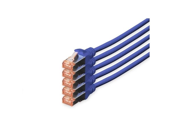 DIGITUS Professional - Koblingskabel - RJ-45 (hann) til RJ-45 (hann) - 10 m - SFTP, PiMF - CAT 6 - IEEE 802.3 - med støvel, halogenfri, uten hindri...