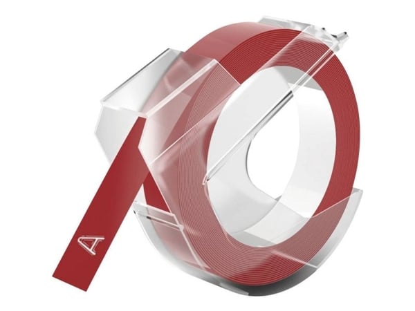 DYMO 520102, Rød, Rektangel, Avtagbar, Hvitt på rødt, Universell, Plast