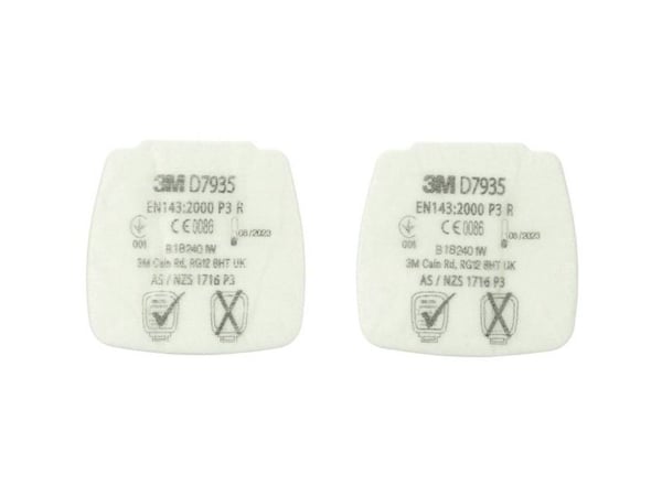 3M D7935, Pienhiukkassuodatin, 4 kpl, Harmaa, Harmaa
