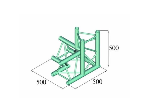 Alutruss TRILOCK 6082AL-34 3-punkts truss 3-veis hjørne 90°
