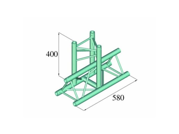 Alutruss DECOLOCK DQ3-PAT35 3-punkts travers T-stykke 90°