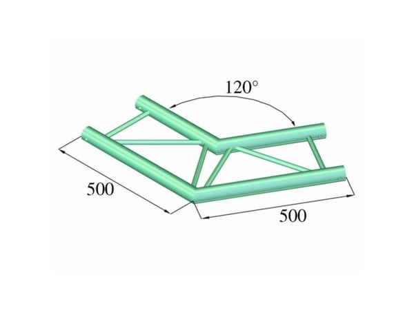Alutruss BILOCK BQ2-PAC22H 2-punkts travershjørne 120°