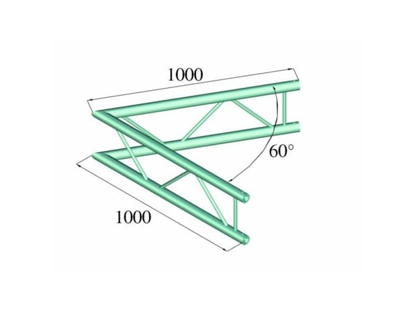 Alutruss BILOCK BQ2-PAC20V 2-punkts travershjørne 60°