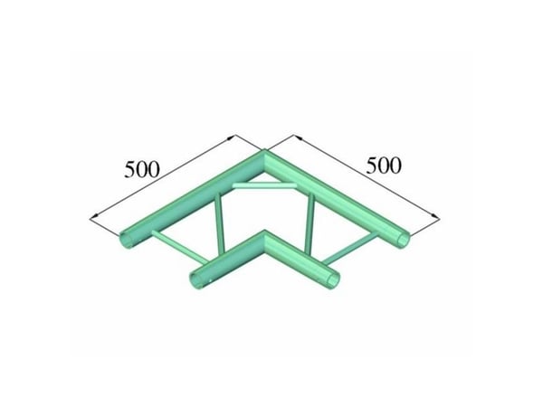 Alutruss BILOCK BQ2-PAC21H 2-punkts truss hjørne 90°