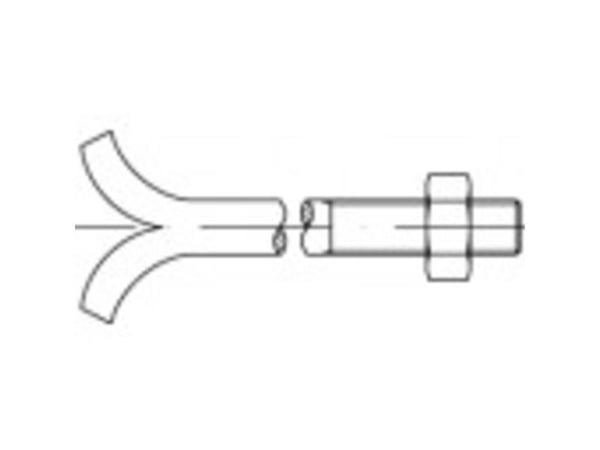 TOOLCRAFT 108107 steinskruer M16 220 mm utvendig sekskant DIN 529, stål galvanisert, 10 stk