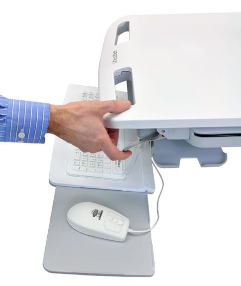 Ergotron StyleView - Vogn - for LCD-skjerm / PC-utstyr - medisinsk - aluminium, forsinket stål, kvalitetsplast - grå, hvit, polert aluminium - skje...