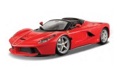 BBURAGO Laferrari Aperta, Auto, Esikoottu, 1:24, Laferrari Aperta, Musta, Punainen, CE