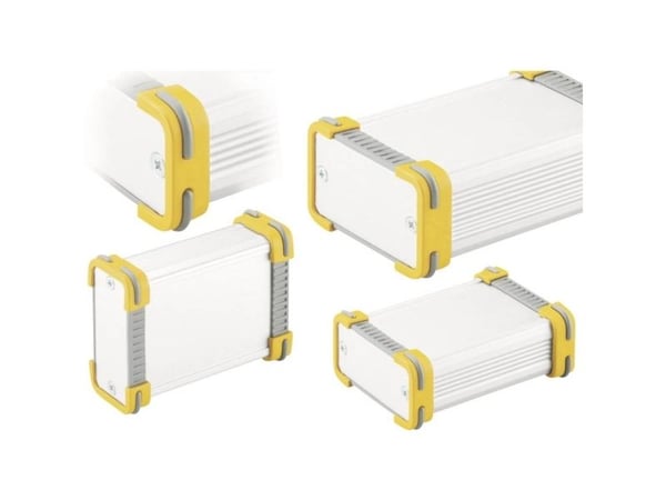 Fischer Elektronik FR 55 25 100 ME 10035341 profilkabinett 114 x 63.6 x 33 aluminium natur/gul 1 stk