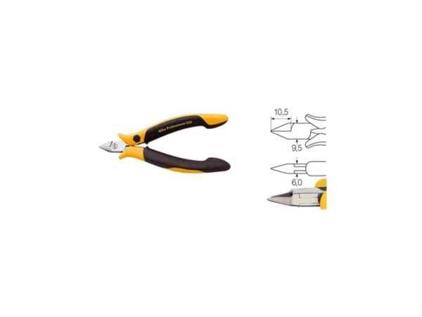 Wiha Z 40 4 04, Diagonal tang, 1 mm, Kull stål, Sort, Gult, 115 mm, 60 g