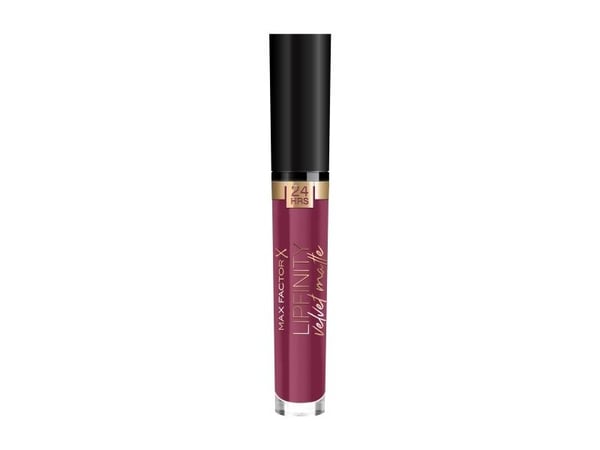 Max Factor Lipfinity Velvet Matte, Violetti, Satin Berry, 1 väriä, Väritys, Ravitseva, Naisten, Matta