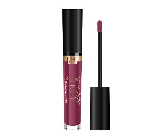 Max Factor Lipfinity Velvet Matte, Violetti, Satin Berry, 1 väriä, Väritys, Ravitseva, Naisten, Matta