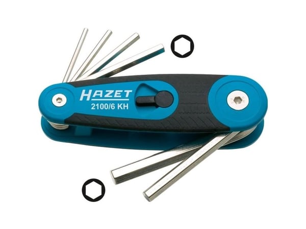 Hazet Unbrako vinkelskrutrekker-sett 2,5 mm, 3 mm, 4 mm, 5 mm, 6 mm, 8 mm 6 deler