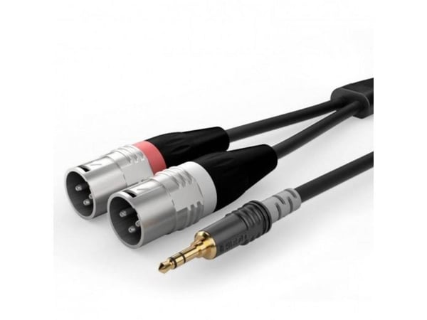 Sommer Cable HBA-3SM2-0300 Audio Adapterkabel [1x XLR-stik 3-polig - 1x Jackstik 3,5 mm] 3,00 m Sort