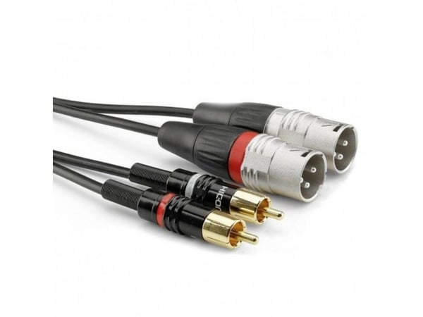 Sommer Cable HBP-M2C2-0300 lydadapterkabel [2x Cinch - 2x XLR 3-polet] 3,00 m sort