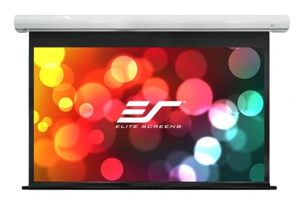 Elite Screens Saker Series SK110XHW-E12 - Projektorduk - takmontering, väggmontering - motoriserad - 230 V - 110" (279 cm) - 16:9 - MaxWhite FG - v...