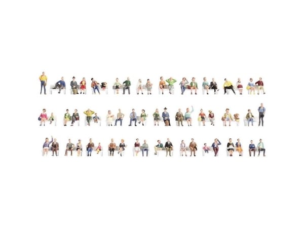 NOCH Sitting figures, N (1:160), Multifärg