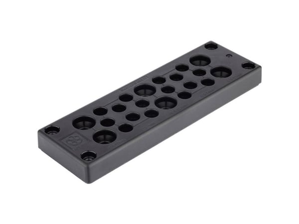 LAPP SKINTOP® MULTI Versio 1 Monikaapelointilevy Kiinnikkeen halkaisija (max.) 16 mm Levyn paksuus (max.) 14 mm Polykarbonaatti 1 kpl 1 kpl