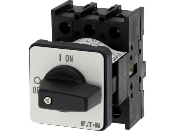Eaton P1-25/E, Vipukytkin, 3P, Musta, Valkoinen, IP65, 48 mm, 48 mm