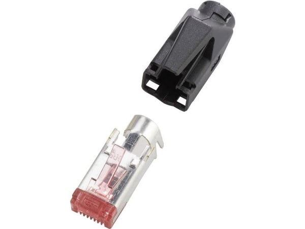 Renkforce H9561.4-10 RJ45-liitin TM21 CAT 6, suojattu H9561.4-10 Pistoke, suora Pin: 8P8C Musta 10 kpl