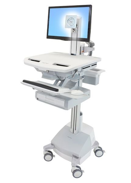 Ergotron StyleView - Vogn - Konstant kraftteknologi - for LCD-skjerm / PC-utstyr - med LCD-svingtapp, skuff (1x1), EU - låsbar - medisinsk - alumin...