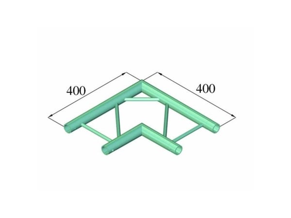 Alutruss DECOLOCK DQ2-PAC21H 2-punkts travers hjørne 90°
