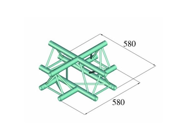 Alutruss DECOLOCK DQ3-PAC41 kryssledd 90° for 3-punkts travers