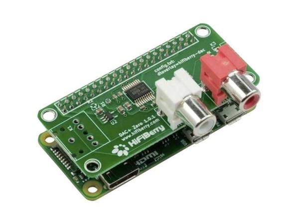 HiFiBerry DAC+ RCA Zero beregnet for 4B/3B+/3/2/B+/A+/Zero