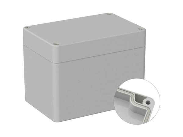 TRU COMPONENTS TC-9065660 universalkabinett 120 x 80 x 90 ABS grå/hvit (RAL 7035) 1 stk
