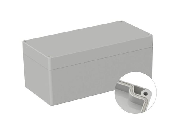 TRU COMPONENTS TC-9065696 industrikabinett 240,5 x 120 x 100,5 mm ABS gråhvit (RAL 7035), 1 stk