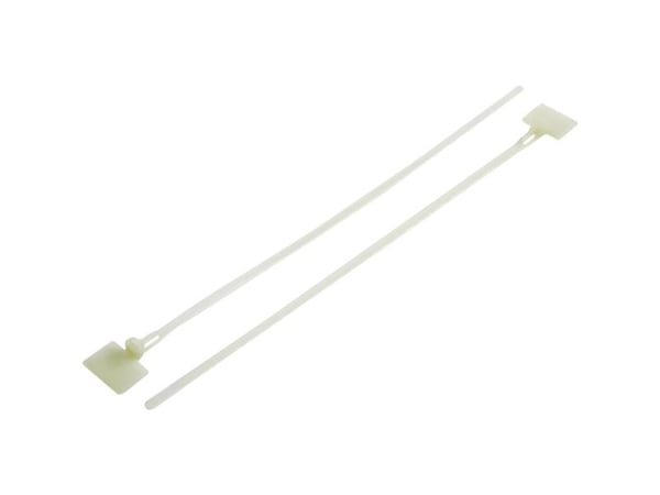 TRU COMPONENTS 1592847 TC-MHVC100203 Kabelbinder 101 mm 3,60 mm Transparent med påskriftsfelt, Oplukkelig 100 stk