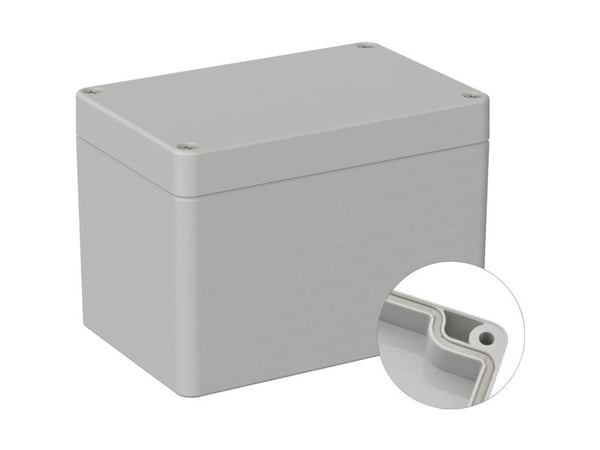 TRU COMPONENTS utendørskap 120 x 80 x 85 polykarbonat grå/hvit (RAL 7035) 1 stk