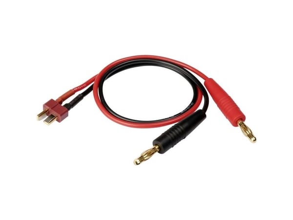 Reely ladekabel [2x 4 mm lamelstikk - 1x T-stik] 30,00 cm 1,3 mm² (RE-6799041)