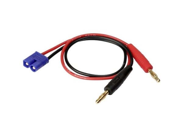 Reely ladekabel [2x bananstikk 4 mm - 1x EC3-støpsel] 0,30 m 2 mm² (RE-6799029)