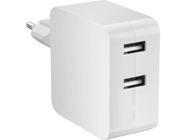 VOLTCRAFT SPS-2400/2+WH-N VC-11331785 USB-laderkontakt utgangsstrøm (maks.) 4800 mA 2 x USB (VC-11331785)