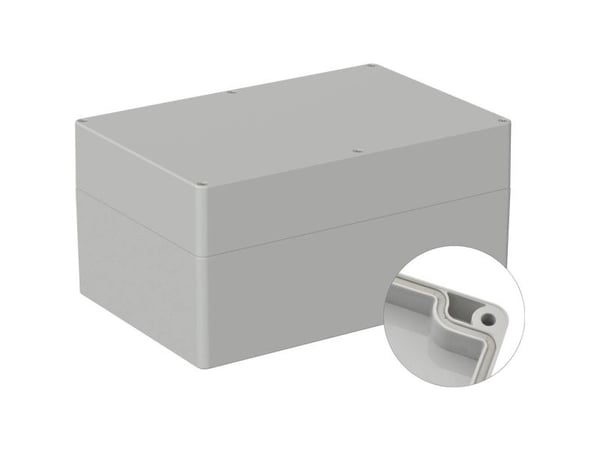 TRU COMPONENTS utendørskabinett 240,3 x 160,3 x 120 polykarbonat grå/hvit (RAL 7035) 1 stk