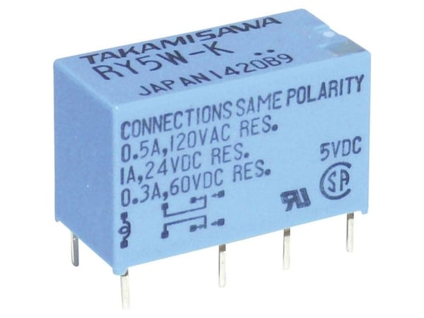 Takamisawa RY-24W-K printrelé 24 V/DC 1 A 2 x omkobler (1 stk.)