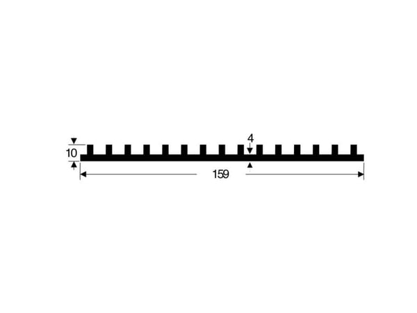 Fischer Elektronik 10019009 SK 105 100 SA kylprofil 2.5 K/W (L x B x H) 159 x 100 x 10 mm