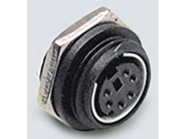 BKL Electronic 0204035 mini-DIN rundkontakt for vertikal innbygging Polantall: 4 svart 1 stk