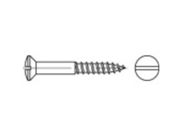 TOOLCRAFT senkehode treskruer 4 mm 40 mm spor DIN 95 messing 200 stk