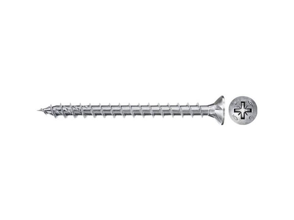 Fischer 670185, Skrue, Forzinket stål, Tre, Sink, Helgjenget, Senket hode