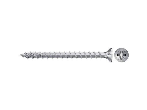 Fischer 670189, Skru, Metall, Tre, Generell nytte, Full tråd, Flathode