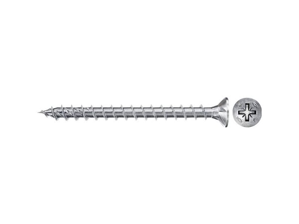 Fischer 670192, Skru, Metall, Tre, Generell nytte, Full tråd, Flathode