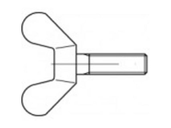 TOOLCRAFT vingeskrue M10 35 mm DIN 316 messing 25 stk