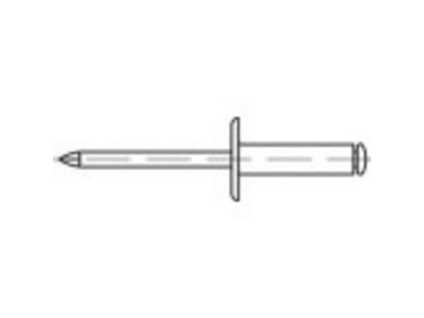 TOOLCRAFT 160144 Åpen blindnagle (Ø x L) 5 mm x 30 mm Aluminium Stål 100 stk